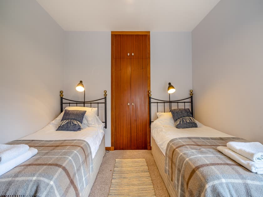 Twin bedroom | Clunie Dam Lodge, Loch Tummel