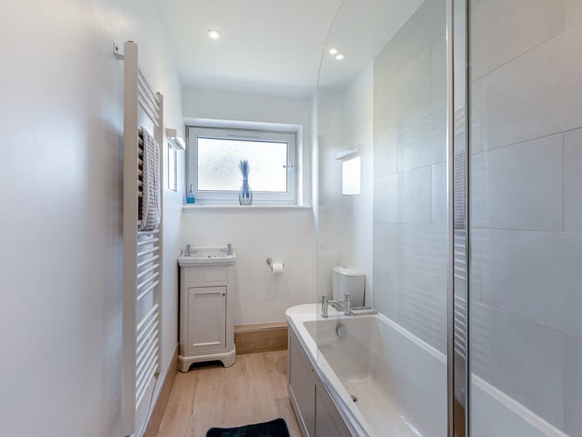 Patio | Water’s Edge Holiday Home, Beadnell