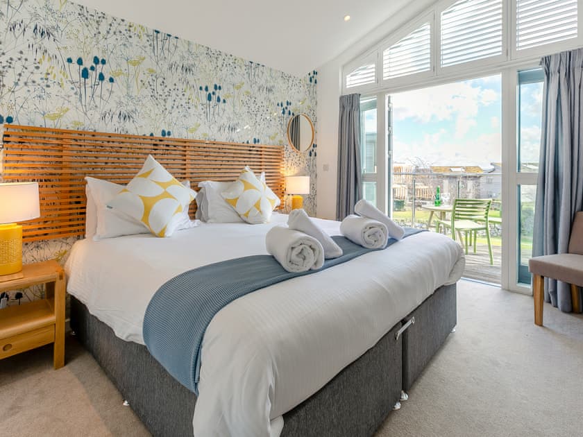 Double bedroom | Lodge 65 Una - St Ives Resort, Carbis Bay, near St Ives