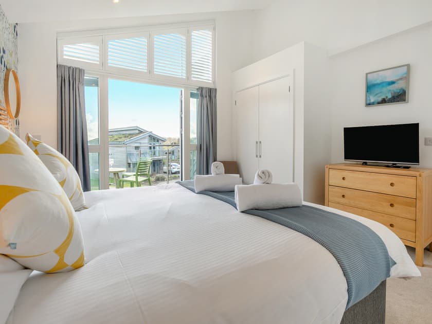 Double bedroom | Lodge 65 Una - St Ives Resort, Carbis Bay, near St Ives