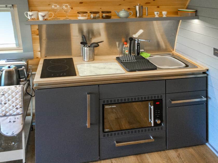 Kitchen | Heather Pod - Cluaran Pods, Connel, near Oban