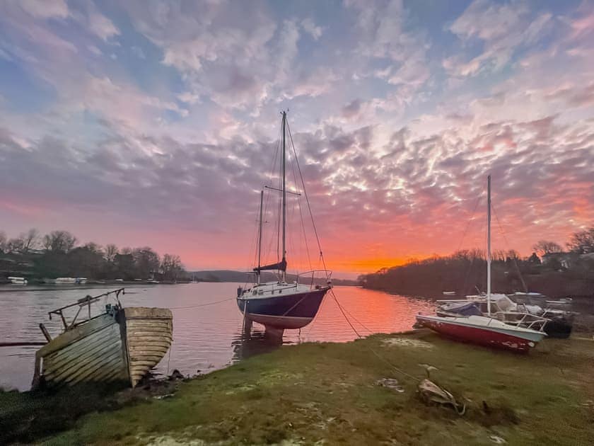 Early morning sunrise over the river | Oystercatcher Cottage, Llangwm, near Haverfordwest