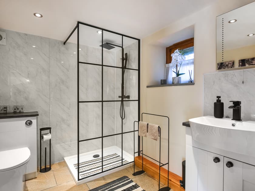 Shower room | Aberserw Cottage, Dolgellau and Coed y Brenin Forest Park