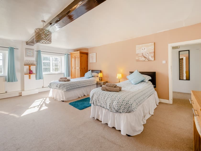 Bedroom 1: Optional to change from super king to twin beds from zip link beds | Middle Farm, East Harling, near Thetford