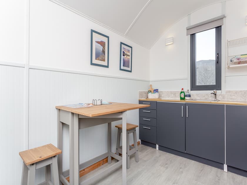 Kitchen area | Inchnadamph Lodge properties - Shepherds Hut - Inchnadamph Lodge Properties, Inchnadamph