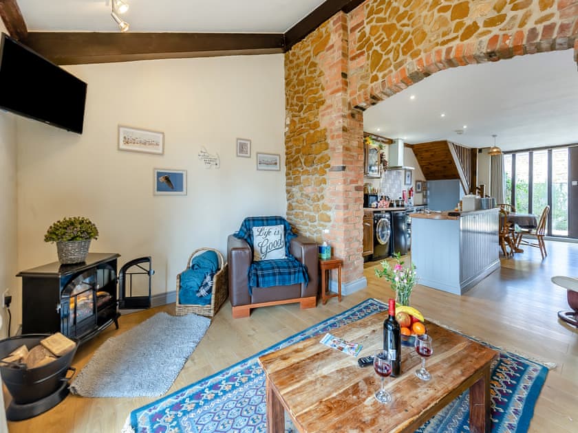 Open plan living space | The Old Barn - Norfolk Coastal Cottages, Heacham, near Hunstanton