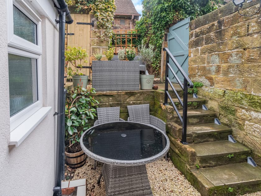 Sitting-out-area | Percy’s Cottage, Castleton near Whitby
