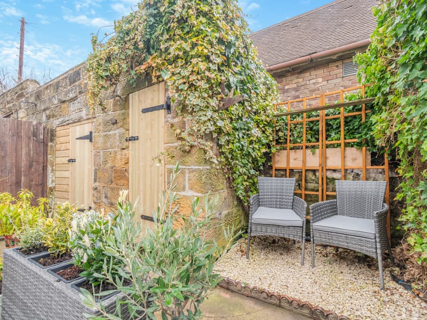 Sitting-out-area | Percy’s Cottage, Castleton near Whitby