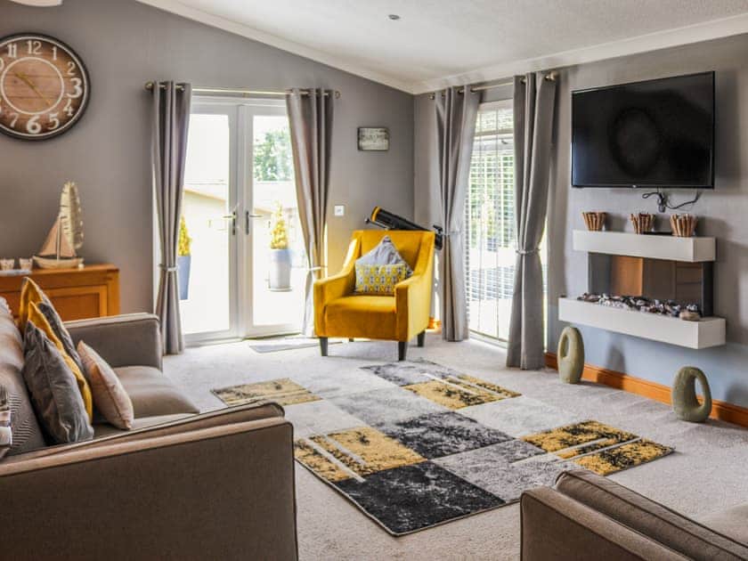 Living area | Seagrass Lodge, Rhosfawr, near Pwllheli
