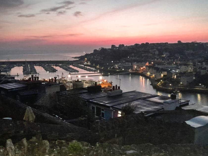 Stunning view of a sunrise over the harbour, from the balcony | Dual View - Linden Court, Brixham