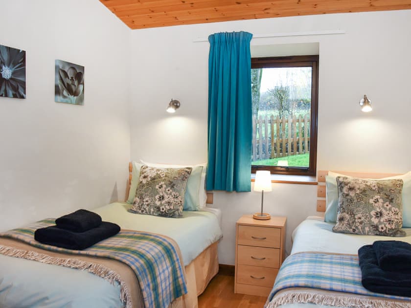Twin bedroom | Ash Lodge at Lon Lodges, Near Rhayader