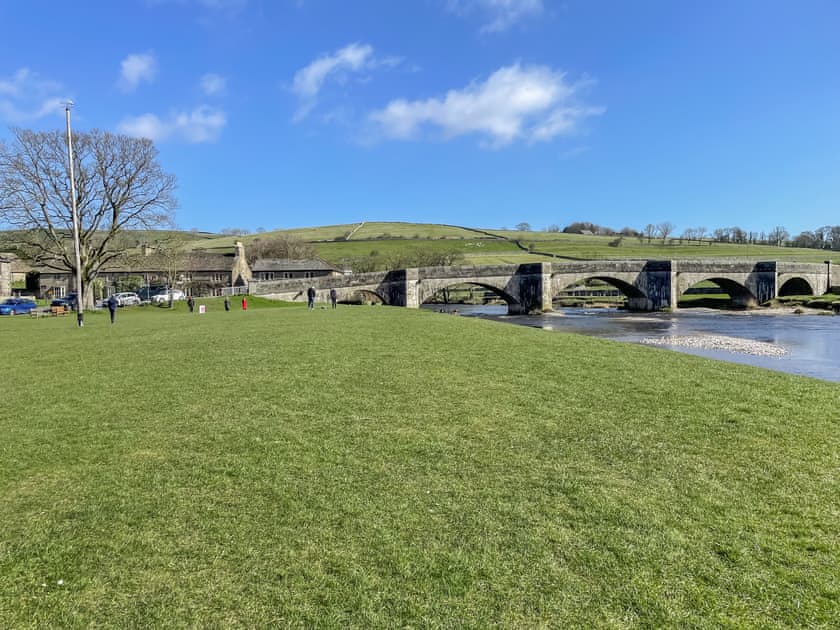 Burnsall Village Green, one minute walk from Pipit Cottage | Pipit Cottage, Burnsall near Grassington