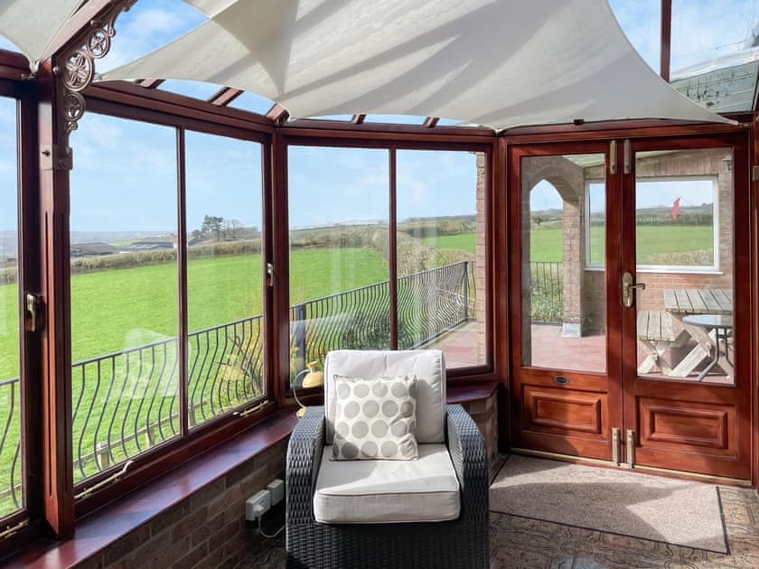 Conservatory with extensive views | Maes Y Wawr, Felinfoel, near Kidwelly