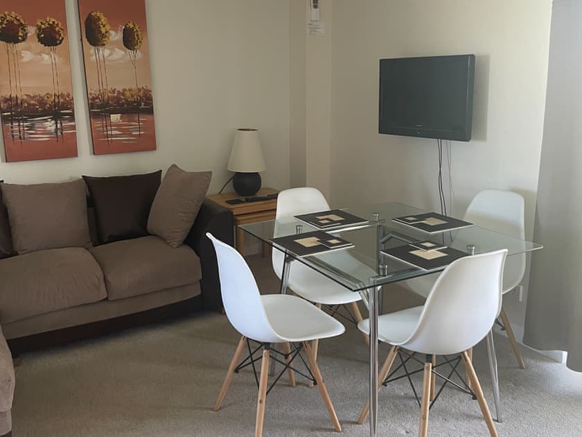 Living room/dining room | Hawthorn Apartment - Moorhead Country Holidays, Woolfardisworthy, Clovelly