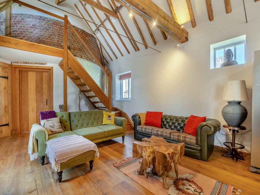 Living area | The Oast - New Shelve Farm Holidays - New Shelve Farm Holidays, Lenham, near Maidstone