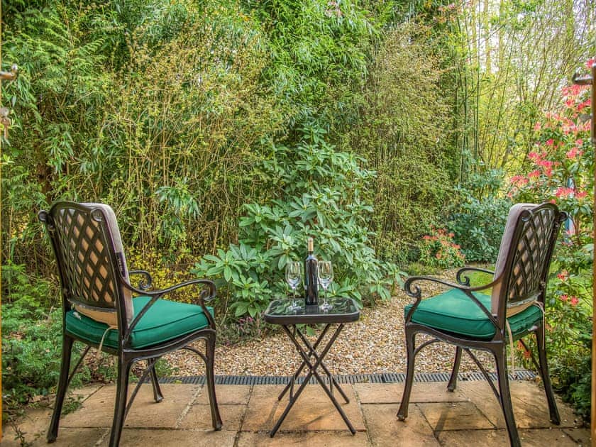 Sitting-out-area | Moorland Lodge, Holt Wood, near Wimborne