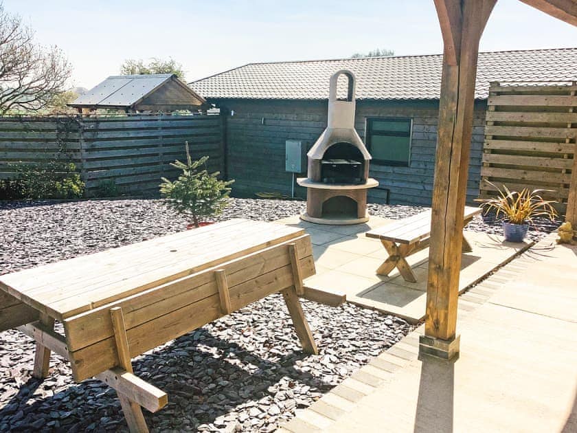 Outdoor area | Bramley Lodge - Upper Holme Lodges, Lyonshall, near Kington