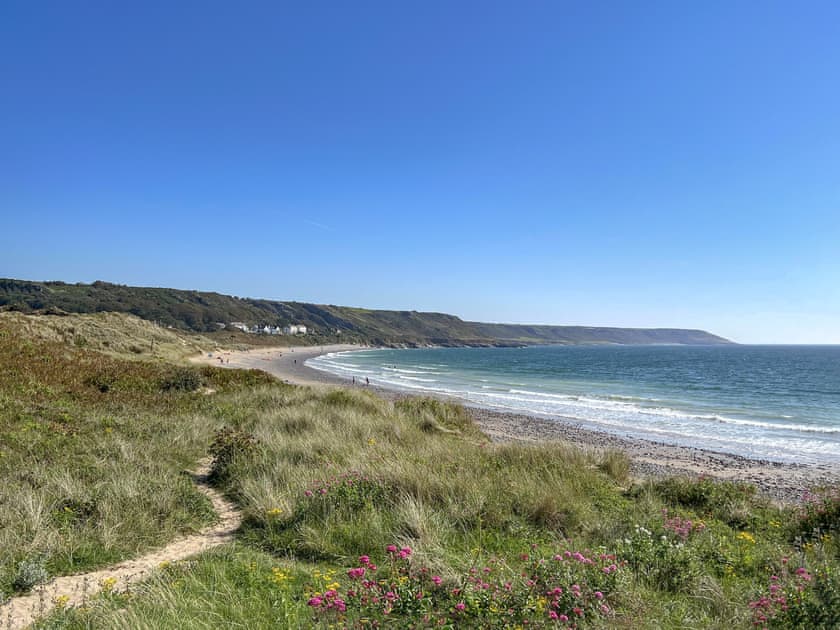 Foot path through the dunes at Port Eynon  | Bungalow Highfields, Port Eynon
