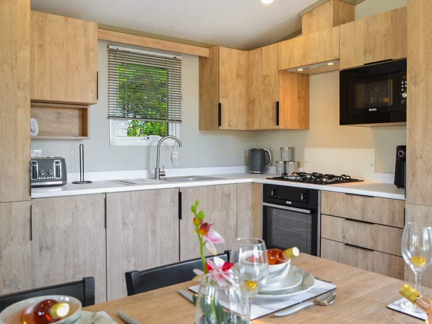 Kitchen area | The Stonewood Lodge - Wilberfoss Holiday Park, Wilberfoss, near York