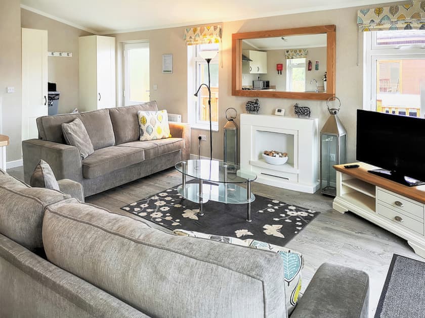 Living area | Comfort Plus Lodge Hot Tub 6, Chudleigh, Newton Abbot