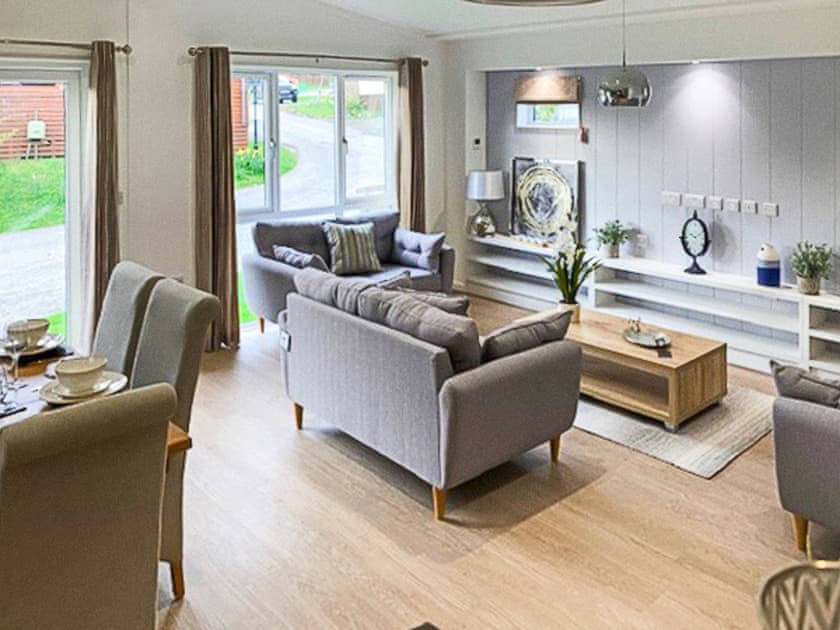 Living area | Comfort Plus Lodge Hot Tub 6, Chudleigh, Newton Abbot