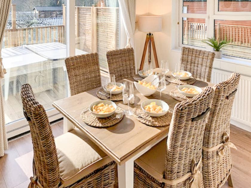 Dining Area | Comfort Plus Lodge Hot Tub 6, Chudleigh, Newton Abbot