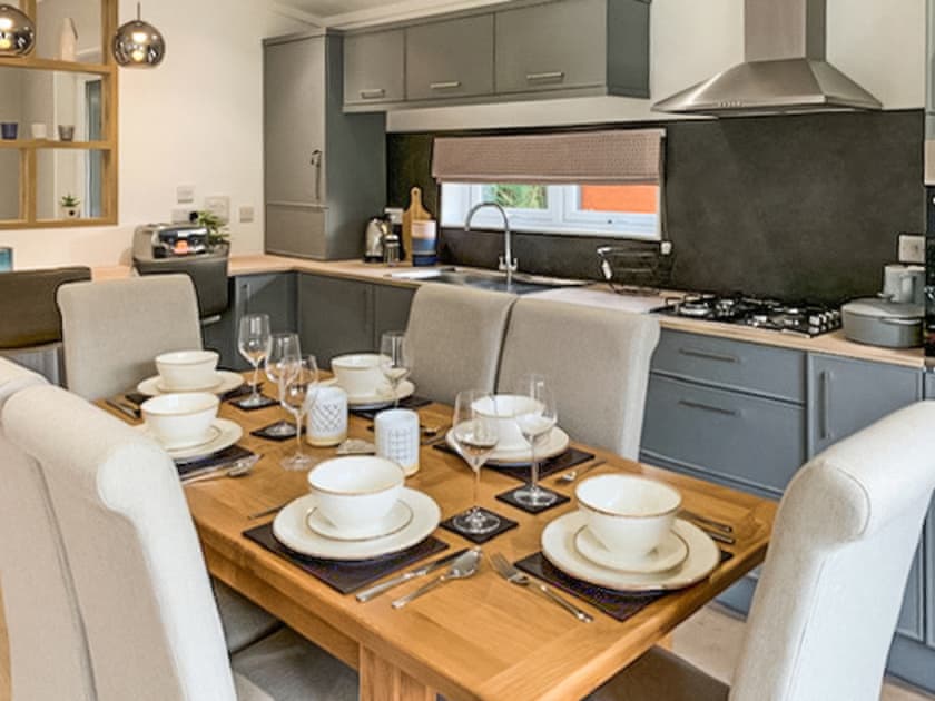 Kitchen/diner | Comfort Plus Lodge Hot Tub 6, Chudleigh, Newton Abbot