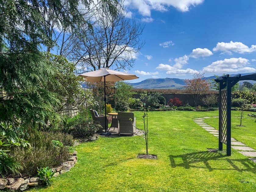 Private Garden overlooking the Fintry Hills | Capelrig Cottage, Balfron, near Drymen Loch Lomond & The Trossachs