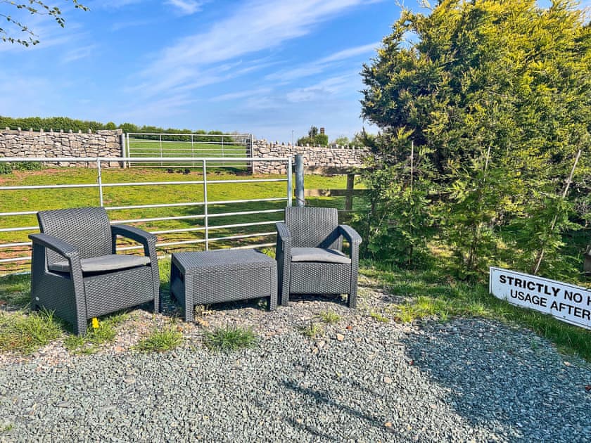 Sitting-out-area | The Lodge Pod, Barrow-in-Furness
