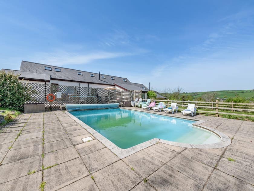 Swimming pool | Wheelwright Barn - Bronyn Farm, Ferryside, near Carmarthen