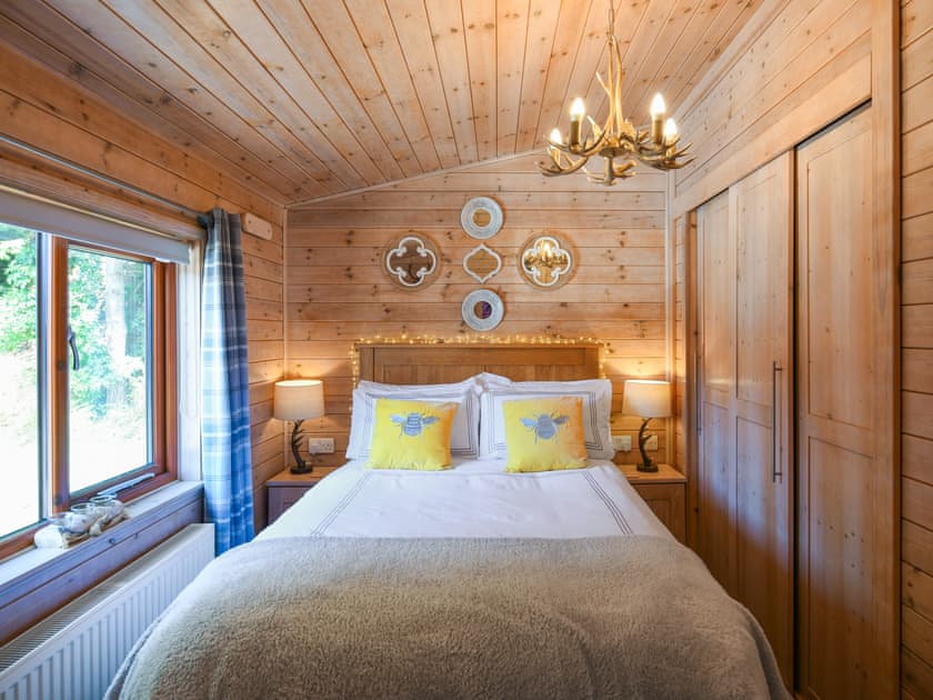 Double bedroom | Waterfall Lodge, Astbury, near Bridgnorth
