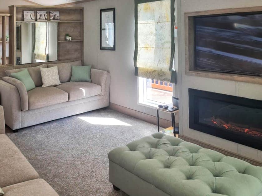 Living area | Hillfort Lodge, Llanrhystud
