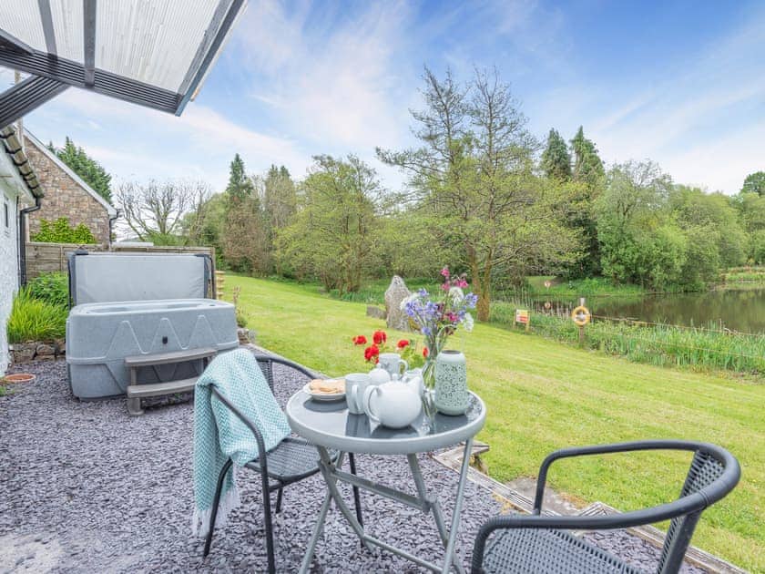 Outdoor area | The Lodge - Maesydderwen Holiday Cottages, Llandeilo