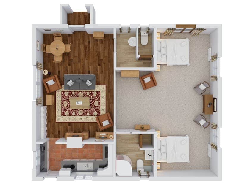 Floor plan | The Shooting Lodge - Stowlangtoft Estate, Bury St. Edmunds