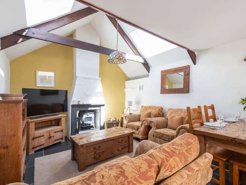 Characterful open plan living space | Cross Cottage - Sandy Barn Cottages, St Breward, Bodmin Moor