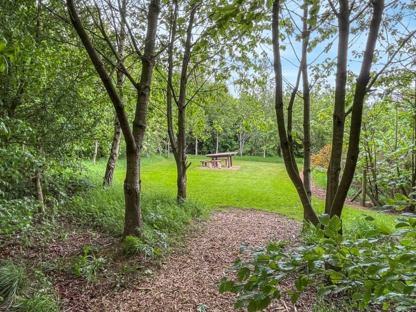 Woodland area within the shared private natural grounds  | Wendys Wing - Greetham Retreat, Greetham, near Horncastle