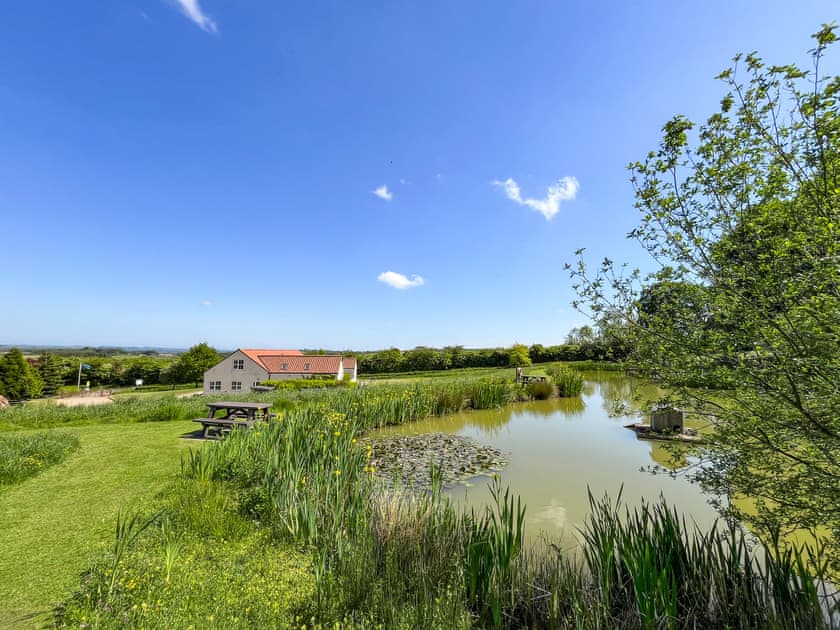 Wildlife pond/lake in the shared grounds which exetend to over 4 acres  | Roses Rest - Greetham Retreat, Greetham, near Horncastle