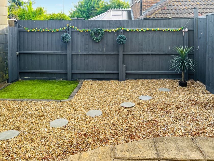 Rear Garden at Black Pan Holiday Cottage in Lake | Black Pan Holiday Cottage, Lake, near Shanklin