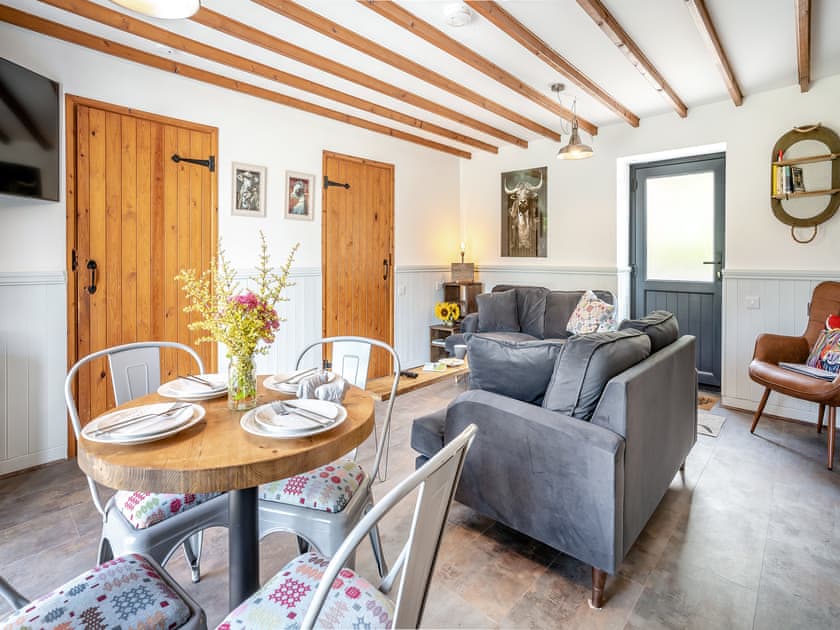Living area | The Old Cowsheds 2 - Shippon - Gaer Cottages, Cribyn, Lampeter