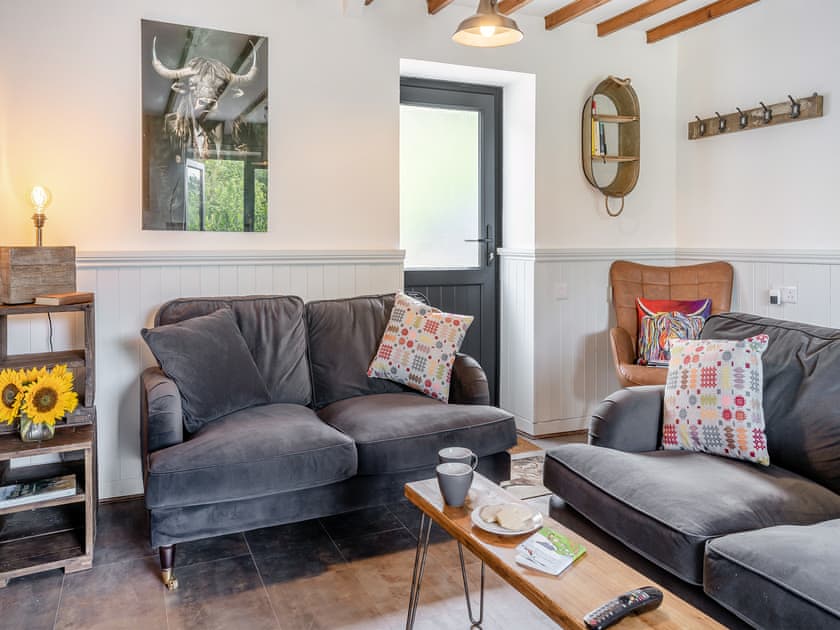 Living area | The Old Cowsheds 2 - Shippon - Gaer Cottages, Cribyn, Lampeter