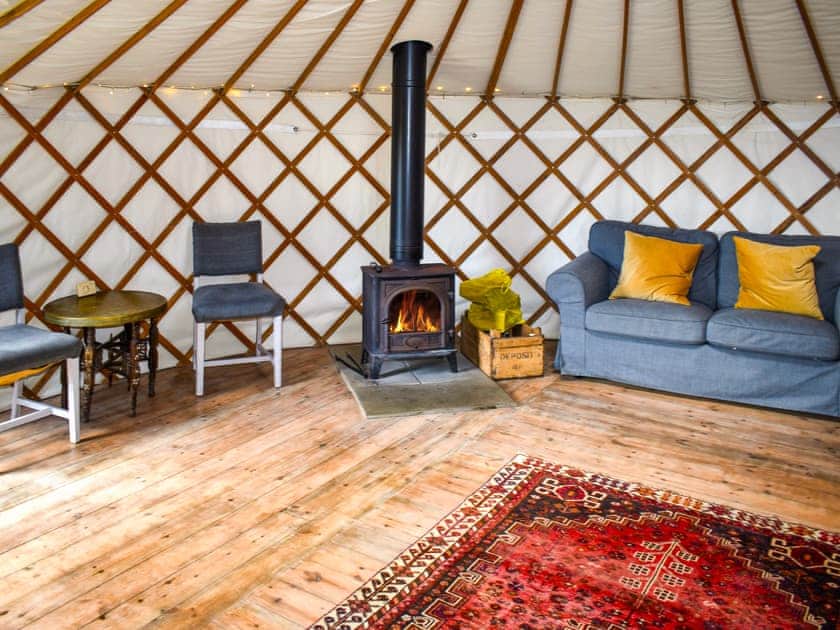 Living area | Russet Yurt - Walnut Farm, Beaminster