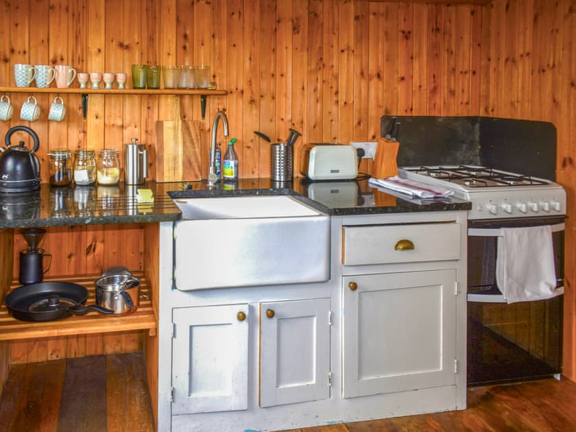 Kitchen area | Russet Yurt - Walnut Farm, Beaminster