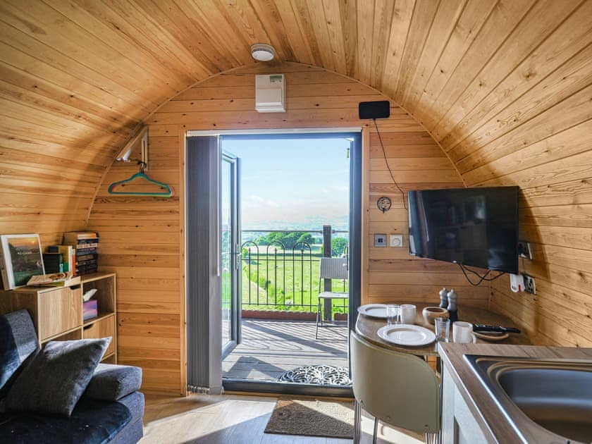 Open plan living space | Luna Holiday Pod - Coppice Farm, Church Stretton