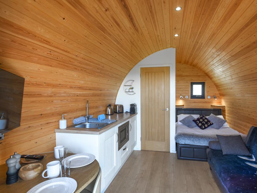 Open plan living space | Luna Holiday Pod - Coppice Farm, Church Stretton