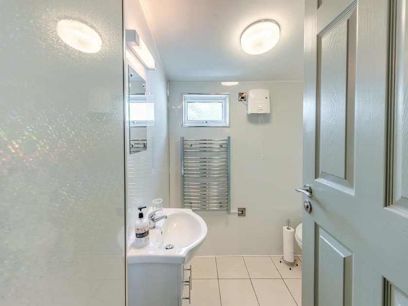 Shower room | Kingfisher - Maesydderwen Holiday Cottages, Llandeilo