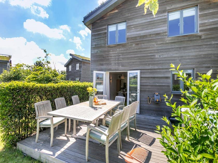 Sitting-out-area | Lodge 67 Una - St Ives Resort, Carbis Bay, near St Ives