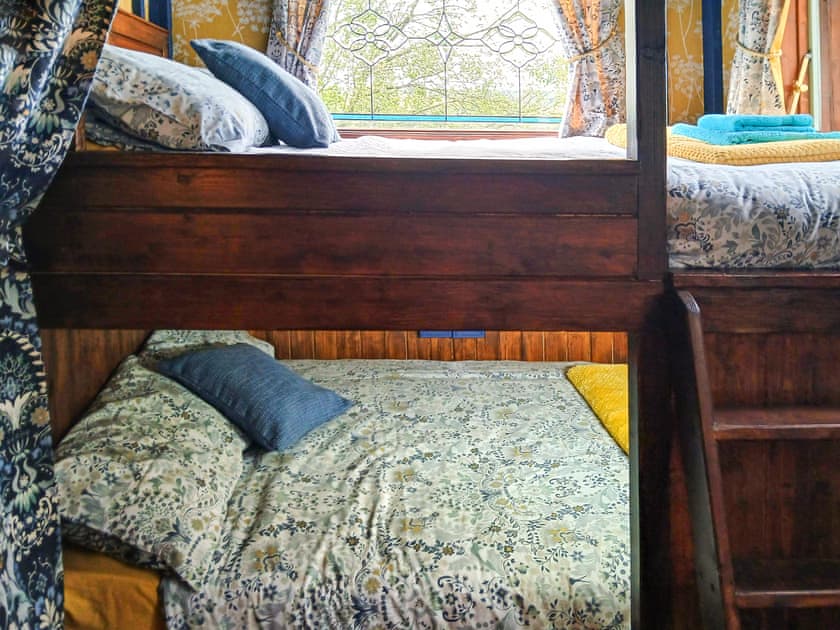 Double beds in Rosie. | Rosie - Tanyrallt Holidays Lets, Llanybydder, near Lampeter
