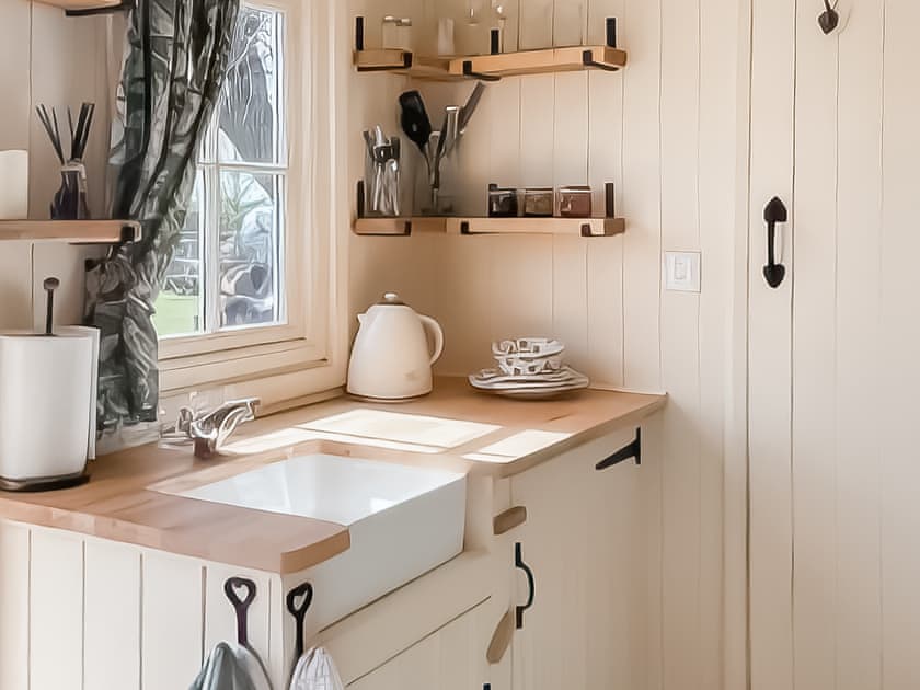 Kitchen area | Blossom’s Lodge, Laneham