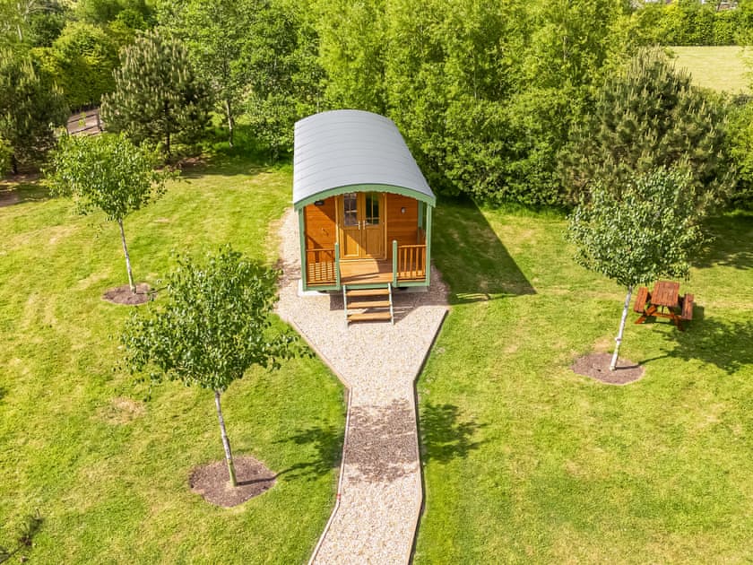 Exterior | South Down Lodges - Le Rouge Roulotte - South Downs Lodges, Hassocks