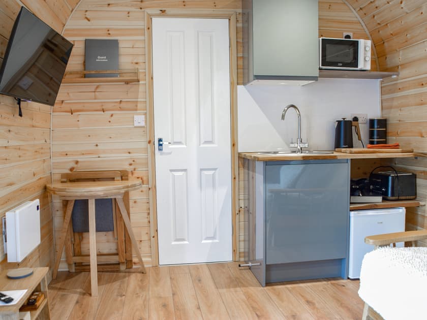 Kitchen/diner | Glamping Pod 1 - Oakwood Farm, Chester